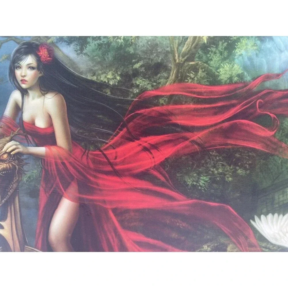 Heye Jigsaw Puzzle Forgotten Cris Ortega Swans Dark Rose 1000 pc Gothic Fantasy